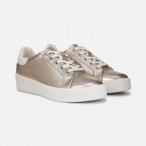 Naturalizer Morrison 2.0 Lace Up Sneaker Womens Silver / White Lace Up Sneakers LV43-0203Q7