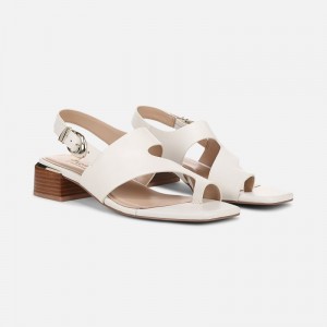 Naturalizer 27 EDIT Audra Dress Sandal Womens White Heeled Sandals RS79-9599W6