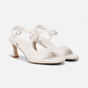 Naturalizer 27 EDIT Grace Dress Sandal Womens White Kitten Heels FX58-0988W8
