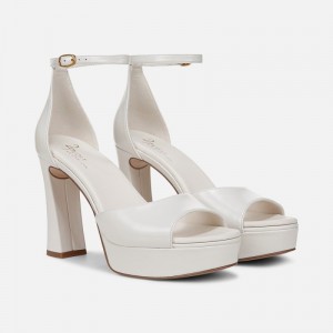 Naturalizer 27 Edit Delphie Dress Sandal Womens White Heeled Sandals LA88-4838V7