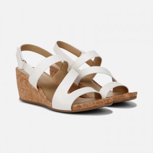 Naturalizer Adria Wedge Sandal Womens White Wedge Sandals UL05-6845S9