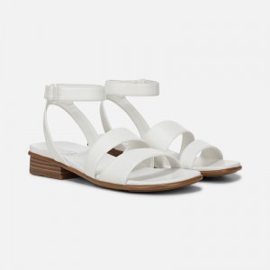 Naturalizer Effie Sandal Womens White Flat Sandals IM98-0648S8