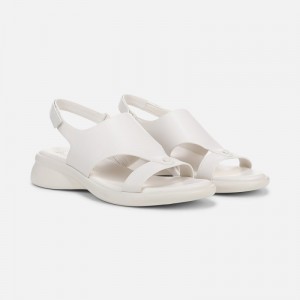 Naturalizer Lillian Slingback Sandal Womens White Flat Sandals NY17-7387Z1