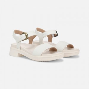 Naturalizer SOUL Emma Strappy Sandal Womens White Platform Sandals MN15-1075Z6