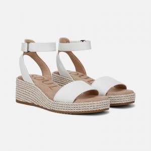 Naturalizer SOUL Gloria Espadrille Womens White Wedge Sandals KA89-9189R4