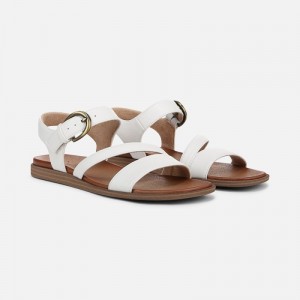 Naturalizer SOUL Jayvee Sandal Womens White Flat Sandals BD28-4088H8