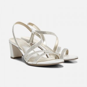 Naturalizer Vanessa Dress Sandal Womens White Heeled Sandals RK67-1237U8