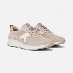 Naturalizer Shay Jogger Lace Up Sneaker Womens White / Beige Lace Up Sneakers MY84-0534M0