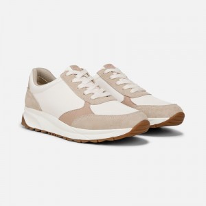 Naturalizer Shay Lace Up Sneaker Womens White / Beige Lace Up Sneakers QJ34-3024D5