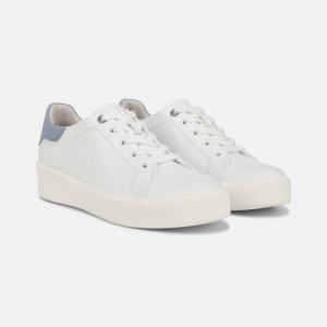 Naturalizer Morrison 2.0 Lace Up Sneaker Womens White / Blue Lace Up Sneakers MP35-1645O3