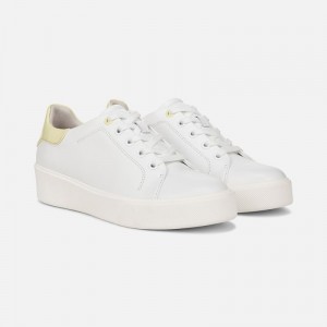 Naturalizer Morrison 2.0 Lace Up Sneaker Womens White / Green Lace Up Sneakers HG61-3141S4