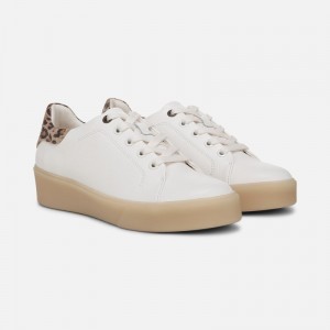 Naturalizer Morrison 2.0 Lace Up Sneaker Womens White / Leopard Lace Up Sneakers XN69-6999T5