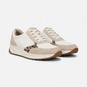 Naturalizer Shay Lace Up Sneaker Womens White / Leopard Lace Up Sneakers PZ63-5963X5