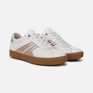 Naturalizer Medina Lace Up Sneaker Womens White / Rose Gold Lace Up Sneakers VY90-4630O1