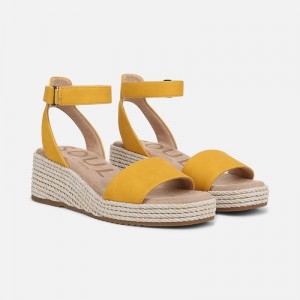 Naturalizer SOUL Gloria Espadrille Womens Yellow Wedge Sandals IZ63-5053D3