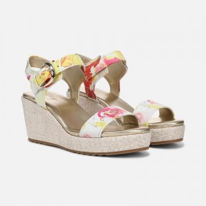 Naturalizer Stella Wedge Sandal Womens Yellow Wedge Sandals RG48-0728A4