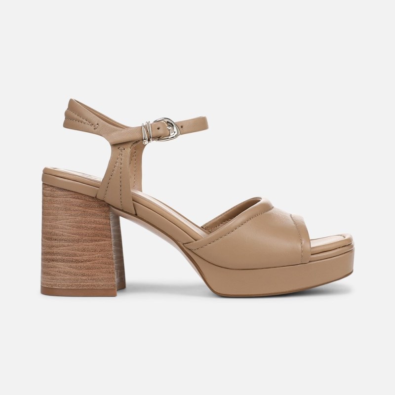 Naturalizer 27 EDIT Paloma Platform Sandal Womens Beige Heeled Sandals HS40-8790S1