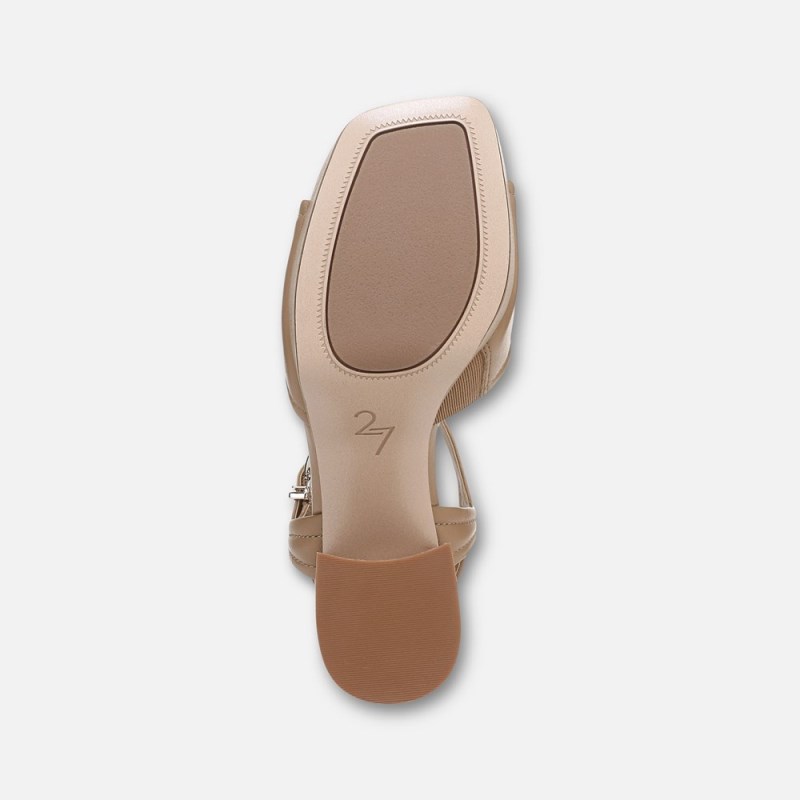 Naturalizer 27 EDIT Paloma Platform Sandal Womens Beige Heeled Sandals HS40-8790S1