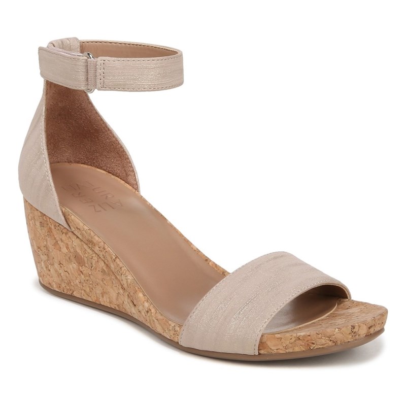 Naturalizer Areda Wedge Sandal Womens Beige Wedge Sandals CK89-3339J8