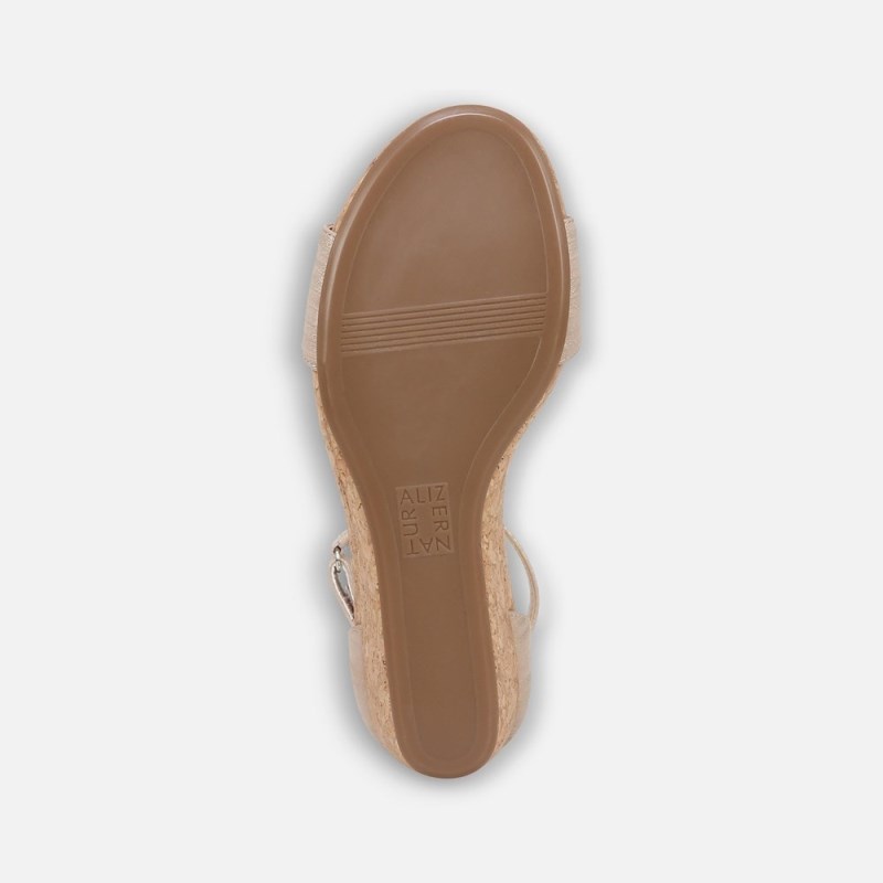Naturalizer Areda Wedge Sandal Womens Beige Wedge Sandals CK89-3339J8