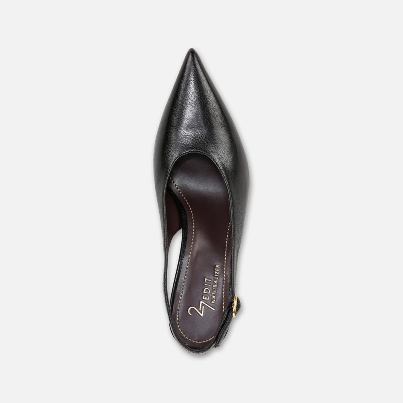 Naturalizer 27 EDIT Elaine Slingback Dress Shoe Womens Black Pointed Toe LO09-5989W3