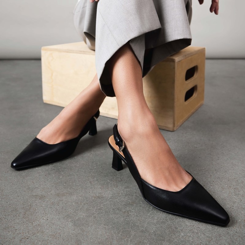 Naturalizer 27 EDIT Felicia 4 Slingback Dress Shoe Womens Black Heeled Slingbacks YE91-5771X0