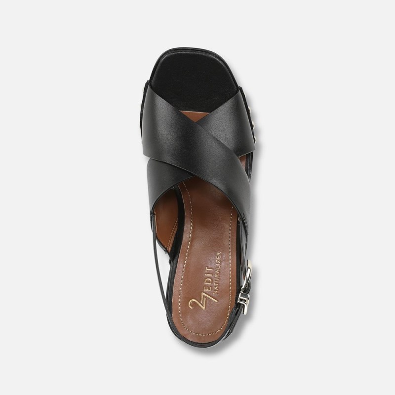 Naturalizer 27 EDIT Kirsten Platform Slingback Womens Black Platforms KL76-3186K2