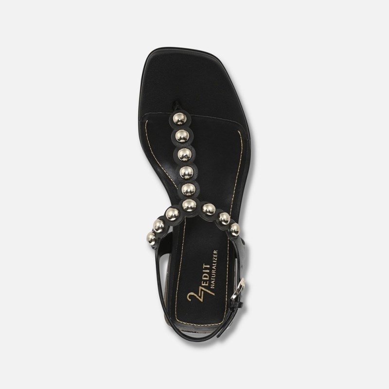 Naturalizer 27 EDIT Nara Sandal Womens Black Flat Sandals VA21-2441A3