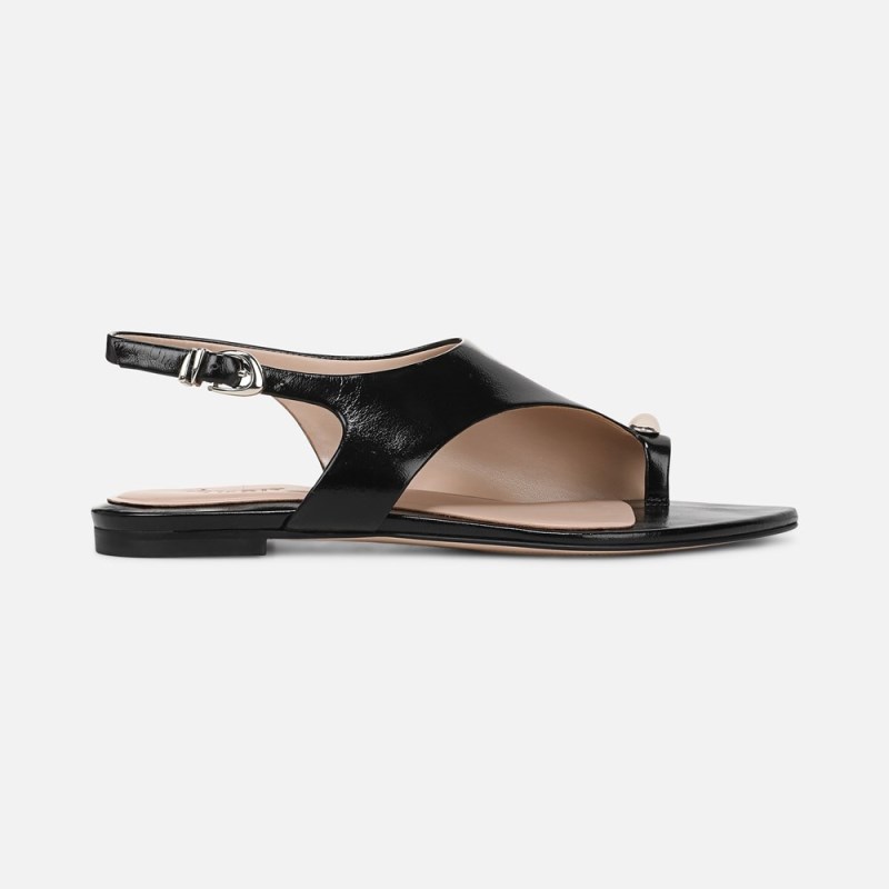 Naturalizer 27 EDIT Via Sandal Womens Black Flat Sandals PL00-3970E1