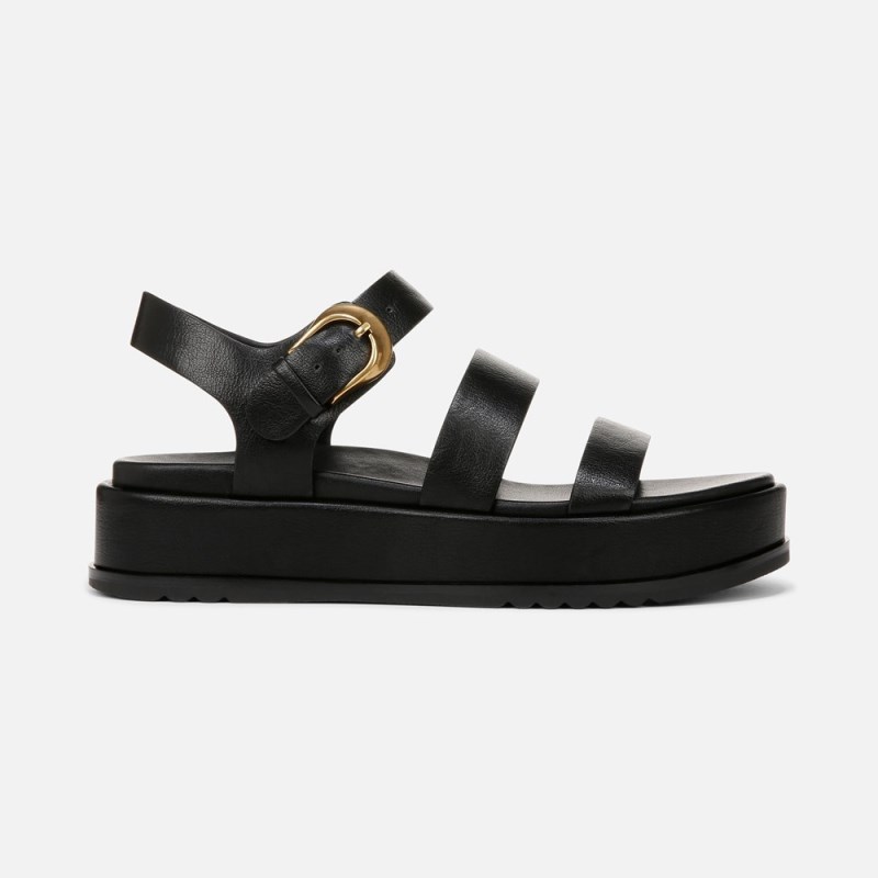 Naturalizer 27 EDIT Zizi Sandal Womens Black Platform Sandals YP74-0894J9