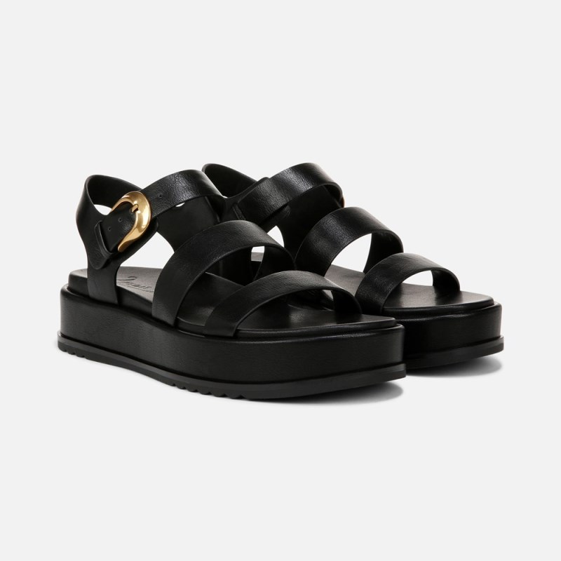 Naturalizer 27 EDIT Zizi Sandal Womens Black Platform Sandals YP74-0894J9
