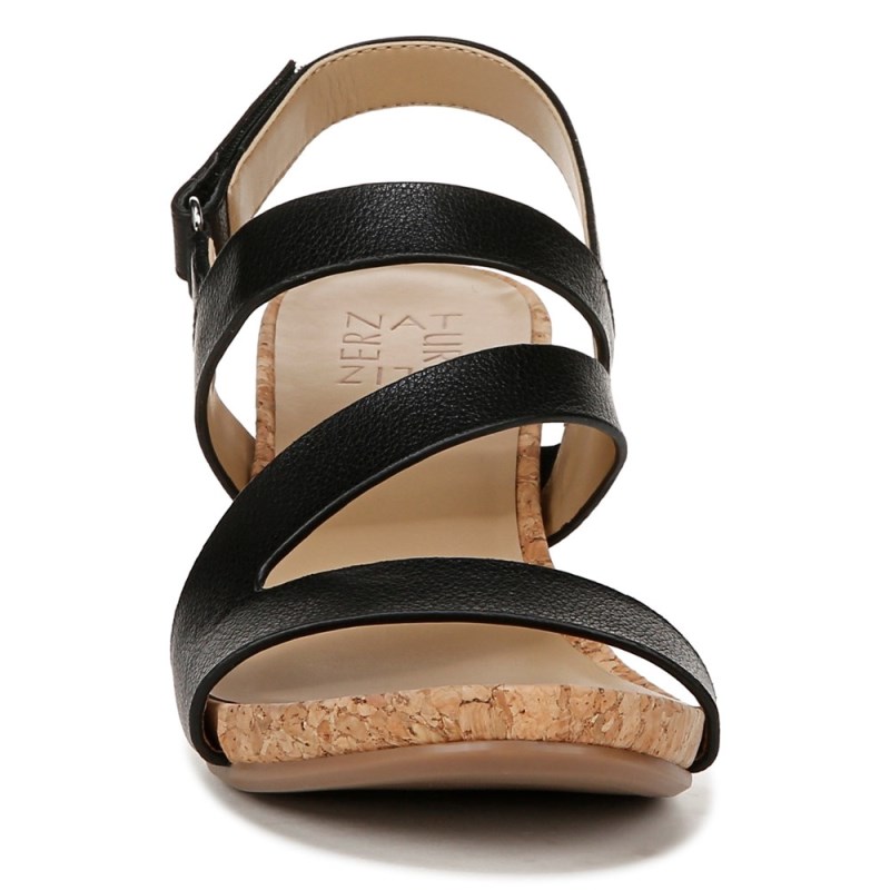 Naturalizer Adria Wedge Sandal Womens Black Wedge Sandals TJ22-9972C9