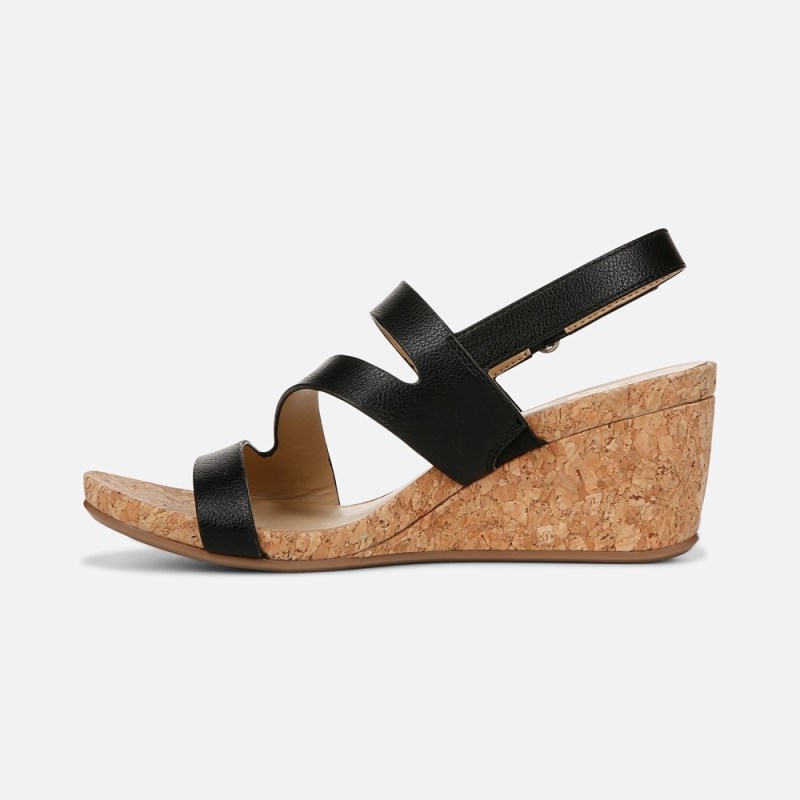 Naturalizer Adria Wedge Sandal Womens Black Wedge Sandals TJ22-9972C9