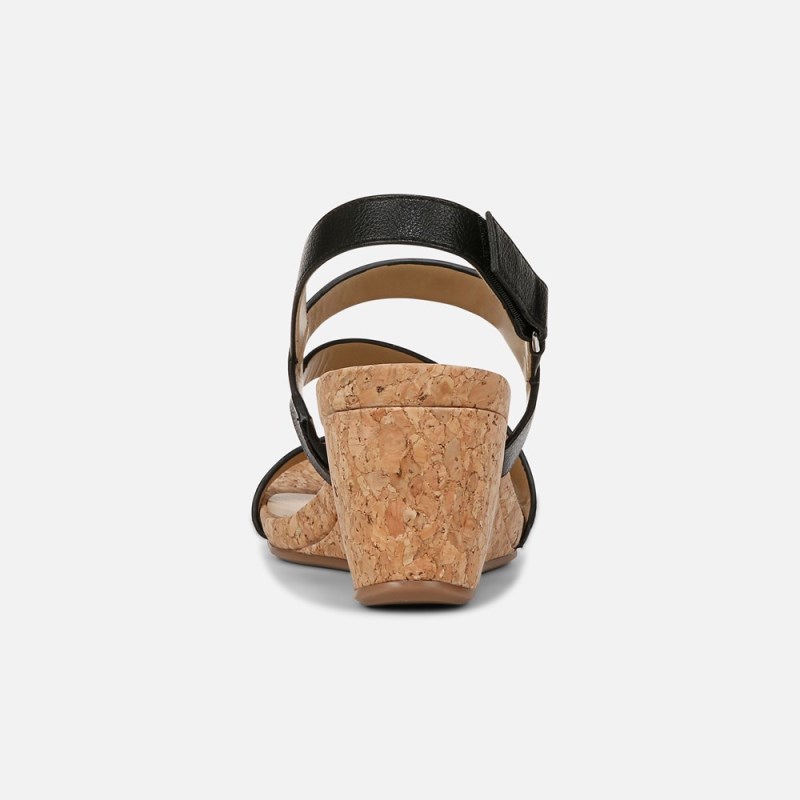 Naturalizer Adria Wedge Sandal Womens Black Wedge Sandals TJ22-9972C9