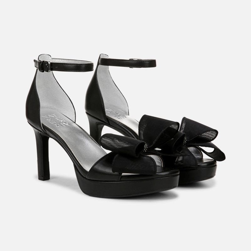 Naturalizer Always Dress Sandal Womens Black Block Heels MS15-6655J3