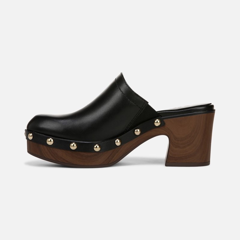 Naturalizer Bailey Mule Womens Black Block Heels YV06-6156J8