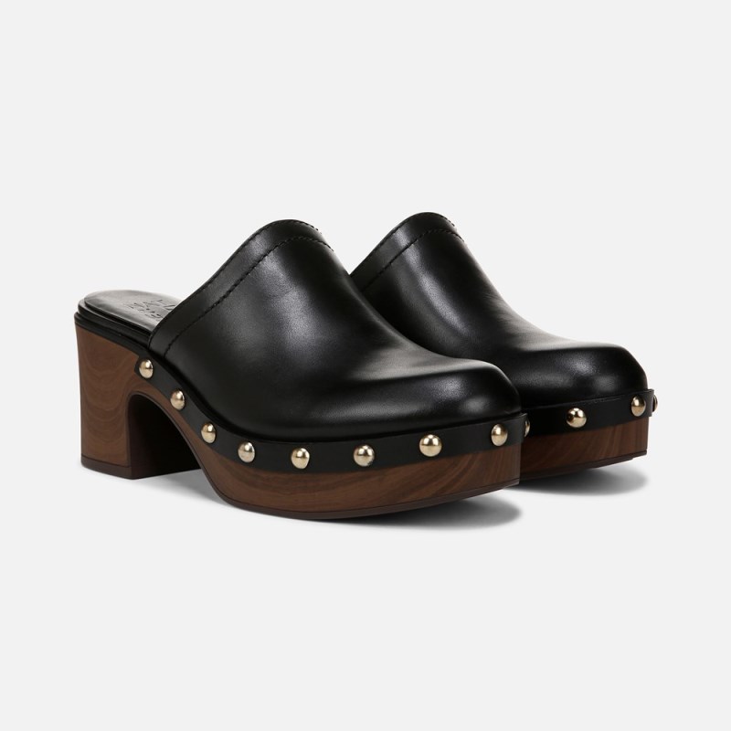 Naturalizer Bailey Mule Womens Black Block Heels YV06-6156J8