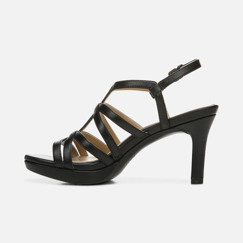 Naturalizer Baylor Dress Sandal Womens Black Heeled Sandals VG38-0338L5