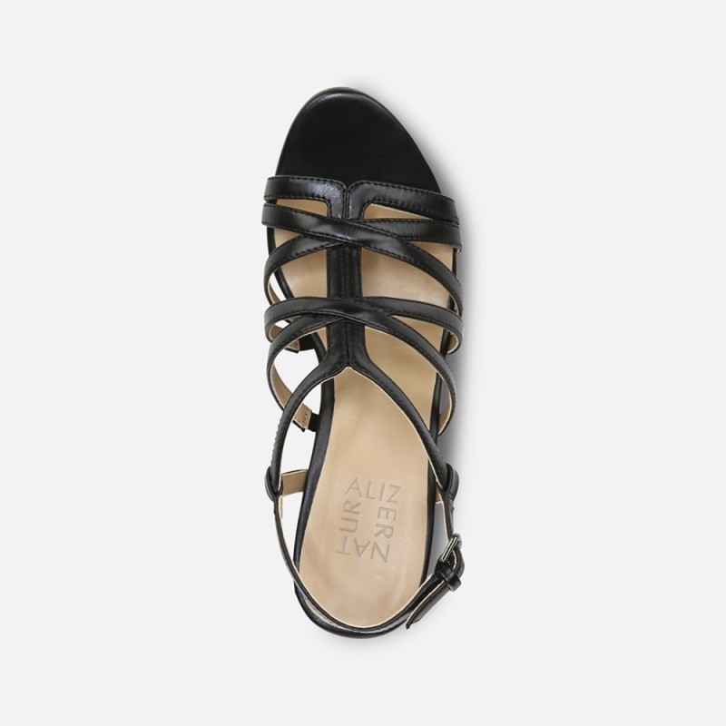 Naturalizer Baylor Dress Sandal Womens Black Heeled Sandals VG38-0338L5