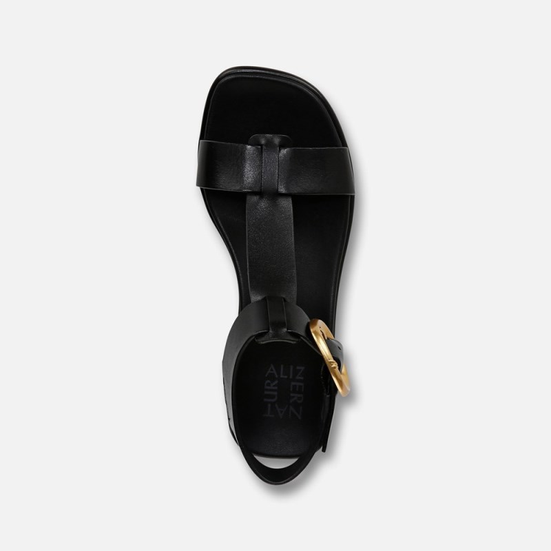 Naturalizer Brandy Sandal Womens Black Flat Sandals NN66-4086A1