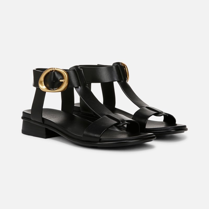 Naturalizer Brandy Sandal Womens Black Flat Sandals NN66-4086A1