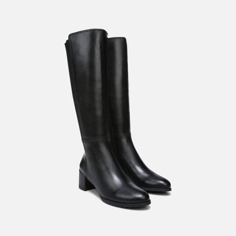 Naturalizer Brent Weatherproof Wide Calf Knee High Boot Womens Black Wide Calf Boots MI54-8874O6