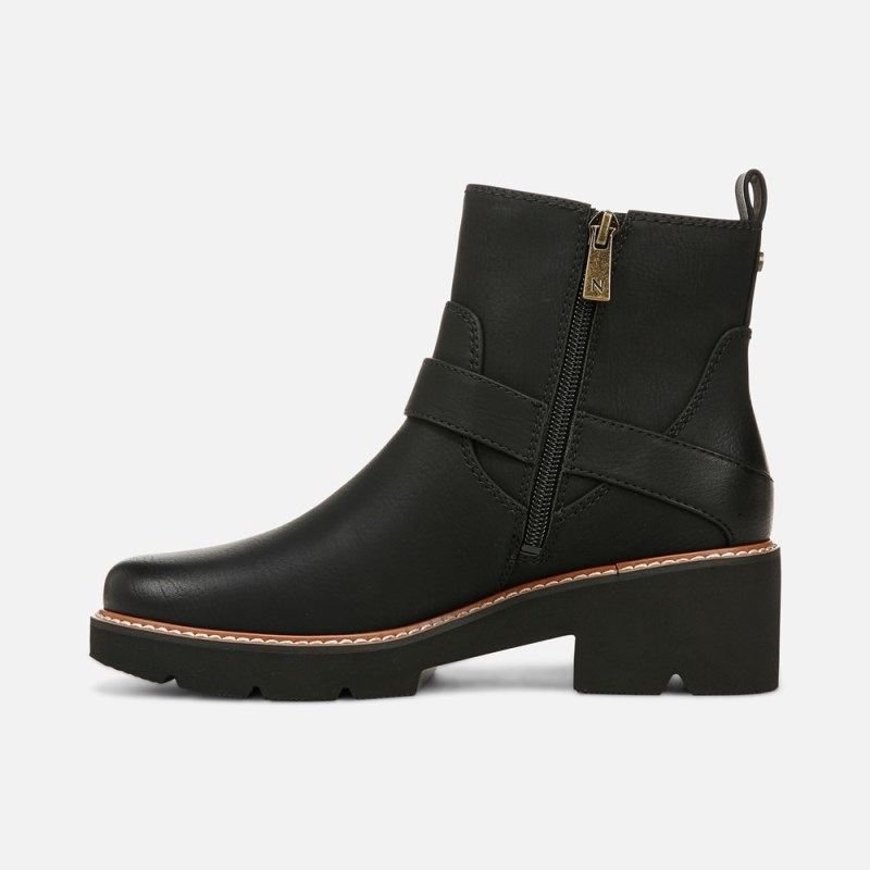 Naturalizer Cabaret Moto Boot Womens Black Booties QB22-3342F0