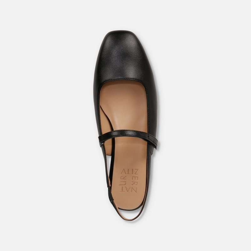Naturalizer Connie Mary Jane Slingback Flat Womens Black Slingbacks XJ28-4108O6