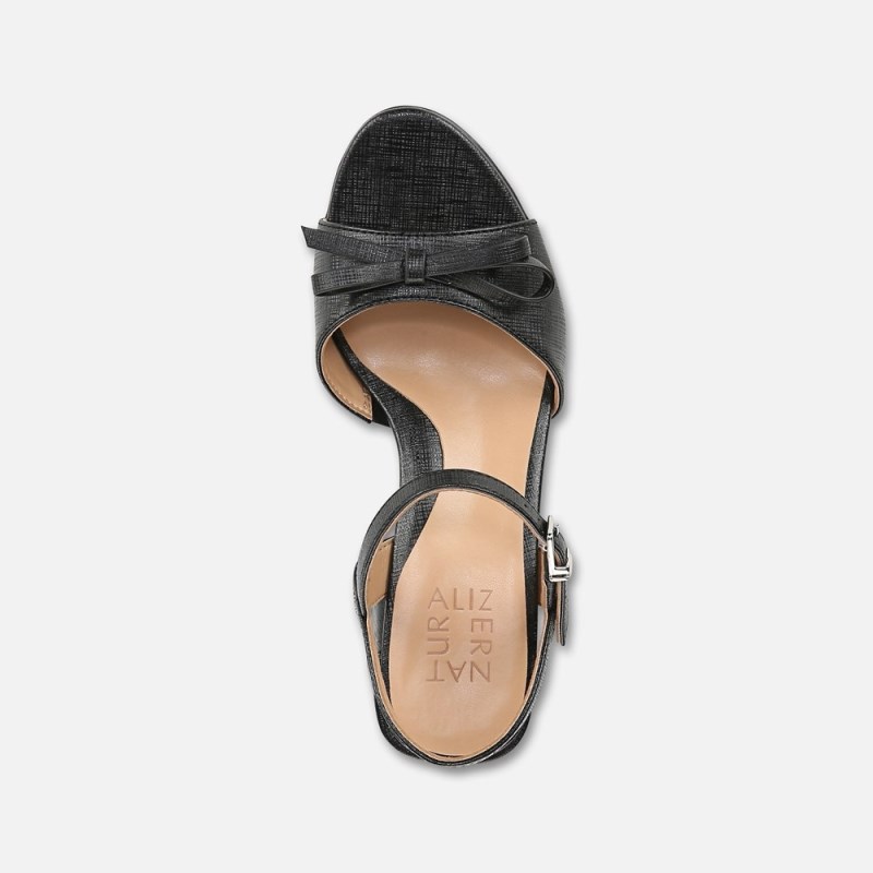 Naturalizer Deandra Dress Sandal Womens Black Block Heels KQ18-0768M3