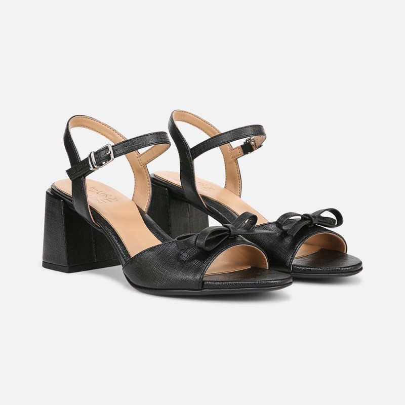 Naturalizer Deandra Dress Sandal Womens Black Block Heels KQ18-0768M3