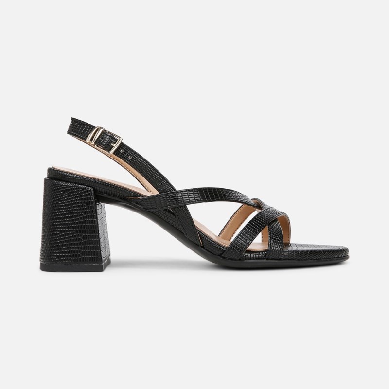 Naturalizer Demi Block Heel Dress Sandal Womens Black Heeled Sandals XI01-6381F5