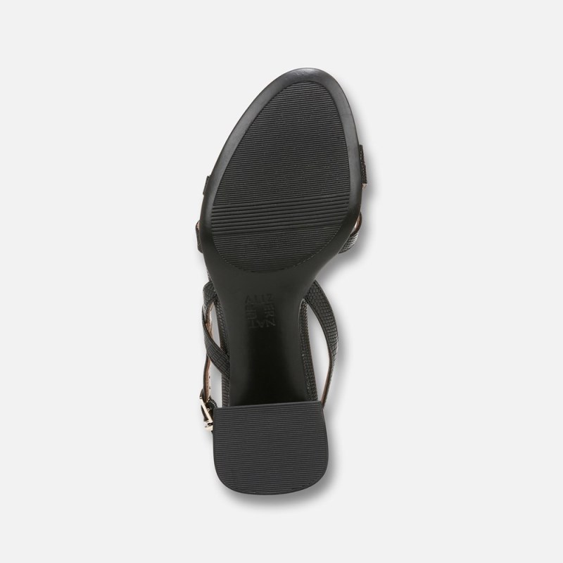 Naturalizer Demi Block Heel Dress Sandal Womens Black Heeled Sandals XI01-6381F5