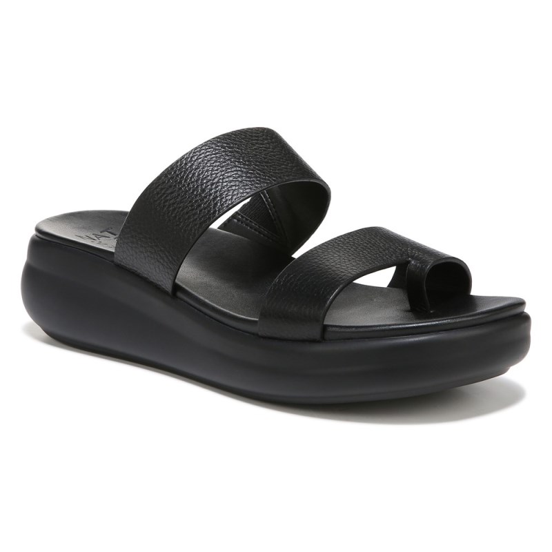 Naturalizer Drift 2 Sandal Womens Black Platform Sandals KY94-5244R5