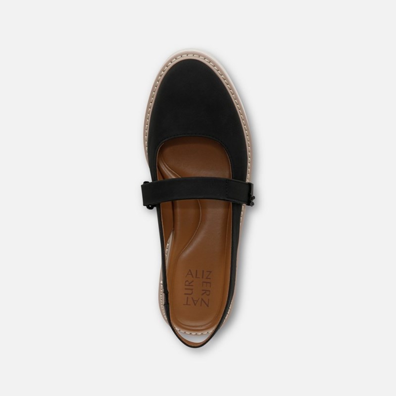Naturalizer Edison Slingback Mary Jane Womens Black Slingbacks YV64-7084L8